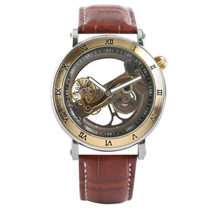 SHENHUA Transparent Dial Watch, Mens Watches Clock Men Automatic Skeleton Wrist Watch, Gift Watch for Men