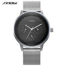 Load image into Gallery viewer, SINOBI Mens Watches Top Brand Luxury Quartz Watch Men Luxury Business Alloy Slim Mens Watches 2019 Mesh Strap Relogio Masculino