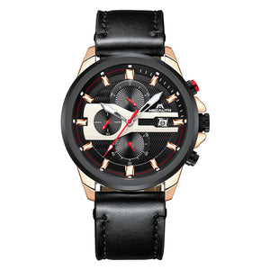 MEGALITH Fashion Mens Watches Top Brand Luxury Waterproof Chronograph Quartz Clock Army Military Mens Watches  Relogio Masculino