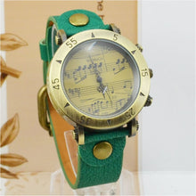 Load image into Gallery viewer, Brand Womage Watch Womens Watches Music Note Watch Leather Belt Quartz Watches Fashion Women Dress Watch Vintage Watches