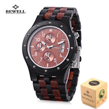 Load image into Gallery viewer, 2019 BEWELL Wood Watch Men Wooden Vintage Mens Watches mens Watches Top Brand Luxury Quartz Watches Relogio Masculino