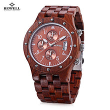 Load image into Gallery viewer, 2019 BEWELL Wood Watch Men Wooden Vintage Mens Watches mens Watches Top Brand Luxury Quartz Watches Relogio Masculino