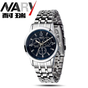 New Nary Men Watch Mens Watches Quartz Stainless Steel Watch Men Business Casual Wrist Watch For Men relogio masculino esportivo