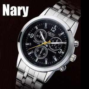 New Nary Men Watch Mens Watches Quartz Stainless Steel Watch Men Business Casual Wrist Watch For Men relogio masculino esportivo