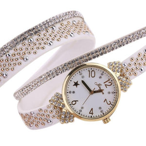 Fashion Leisure Womens Quartz Watch Crystal Diamond Wrist Watch Womens Watches Top Brand Luxury