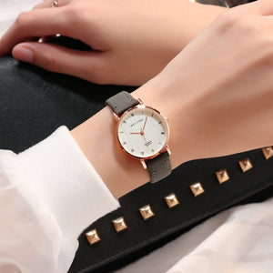 New 2018 Womens Watches Fashion Casual Womens Simple Style Quartz Leather Strap Wristwatch Ulzzang Women Watch